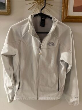 The North Face Off White Full-Zip Fleece Hoodie